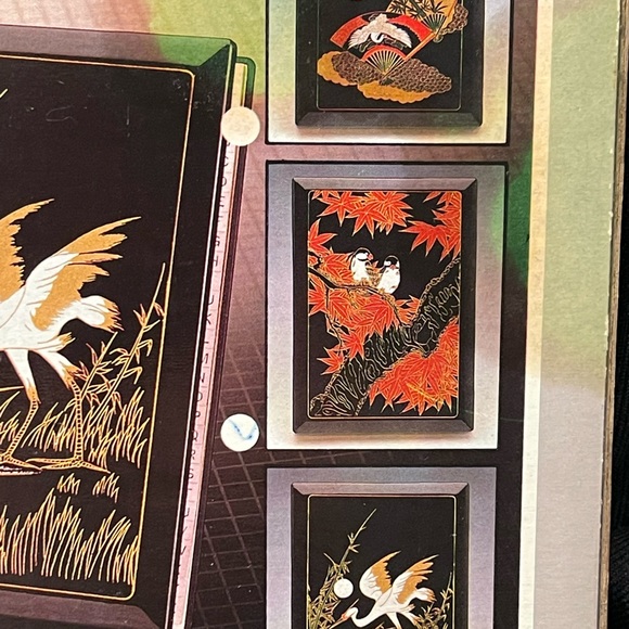 Vintage 1986 By Action Industries Lacquerware Address Book Birds In Trees - Picture 4 of 13